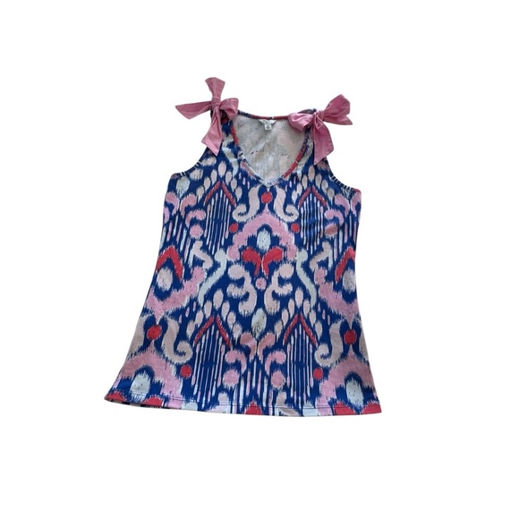Crown & Ivy Tank Top bows on shoulders Med - Picture 1 of 3